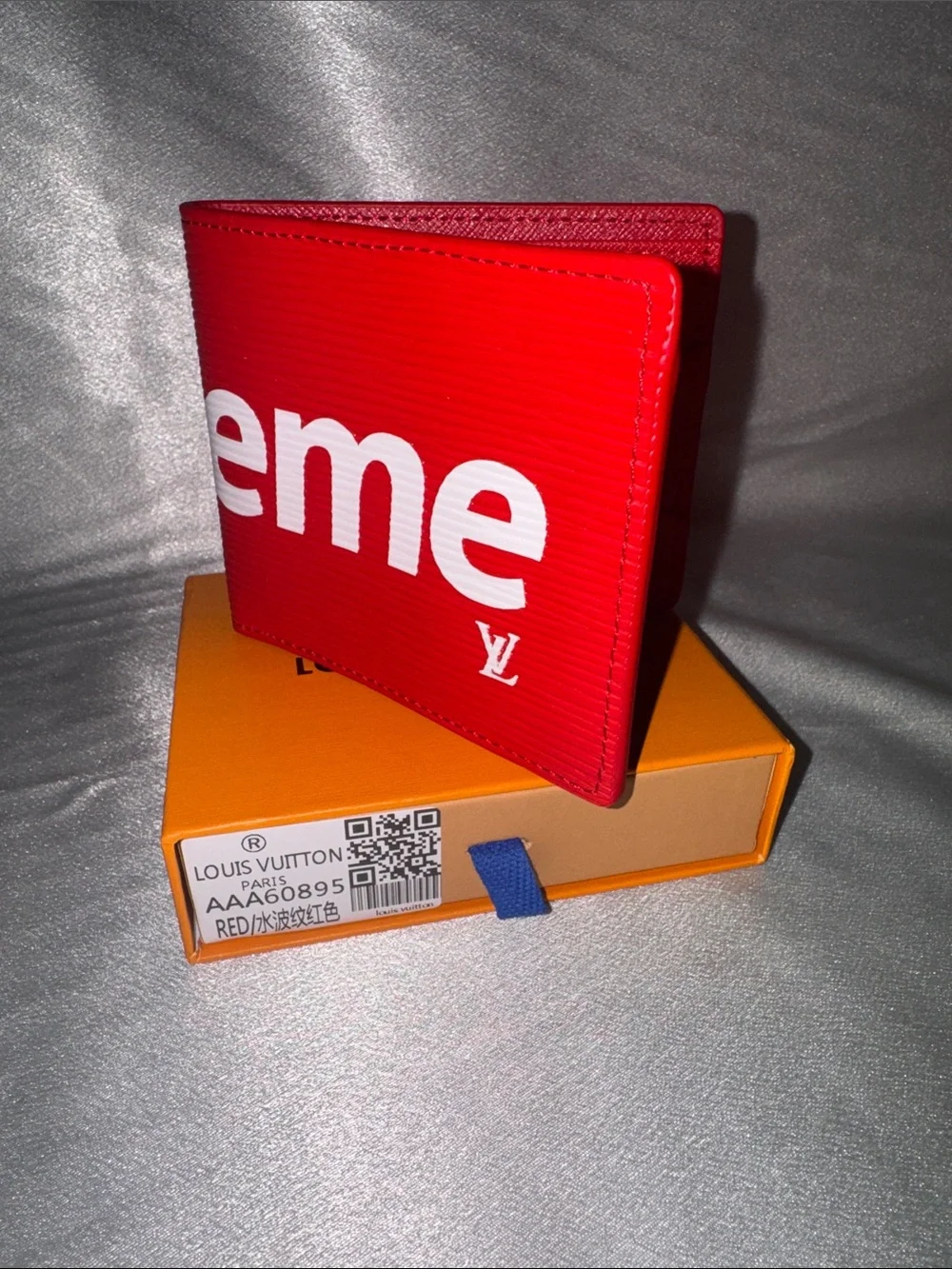 New! Louis Vuitton x Supreme Slender Wallet in red Epi leather!